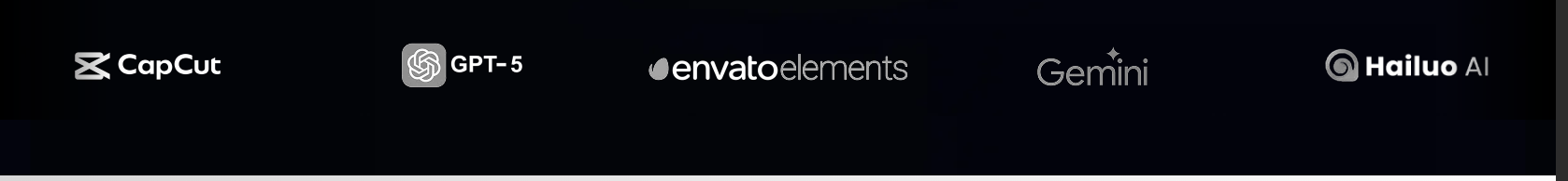 Ferramentas incluídas: CapCut, GPT-5, Envato Elements, Gemini e Hailuo AI